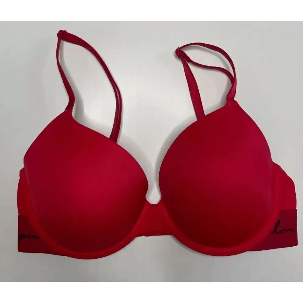 PINK size 34B red convertible underwire bra Victoria's Secret